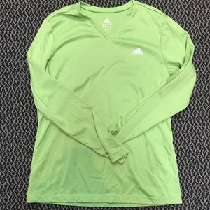 Adidas green long sleeve top